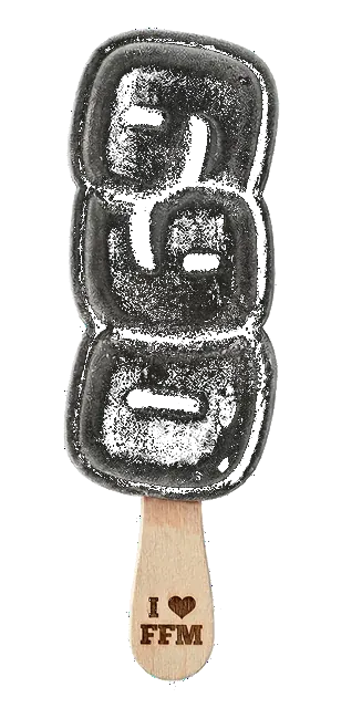 Eis Pop schwarz mit Aktivkohle, FFM Branding